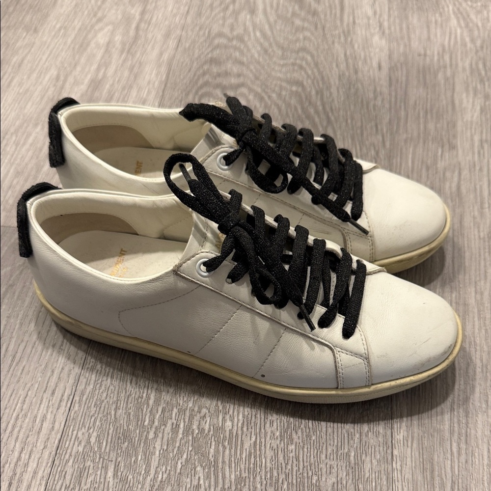 Saint Laurent White and Black womens  Sneakers